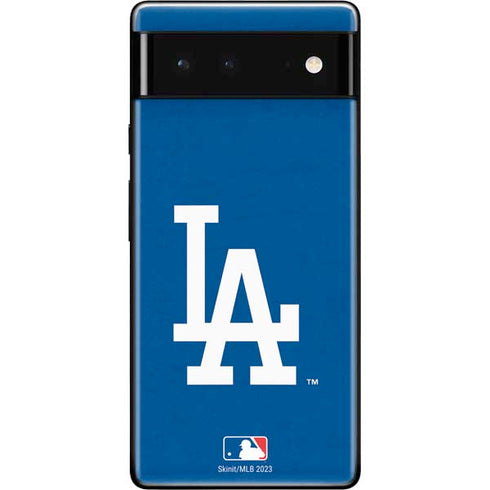 MLB Los Angeles Dodgers - Solid Distressed Google Pixel 6 Skin